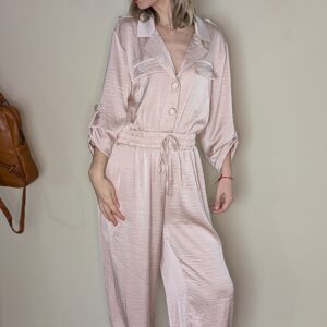 Mono mujer rosa satinado