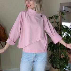 Cazadora entretiempo mujer en color rosa